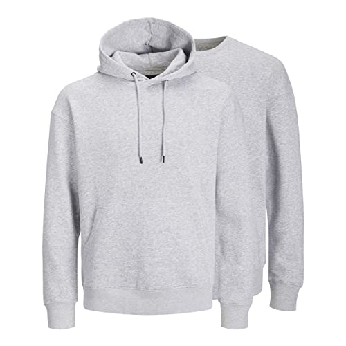 jack & jones sweatshirt set herren 2er pack hoody und crew light grey melange xl