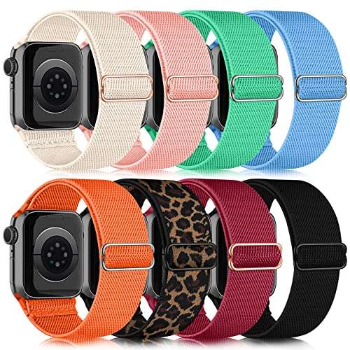 chinbersky elastisches nylon loop armband kompatibel mit apple watch 40mm 41mm 38mm, verstellbares sport ersatzarmband für iwatch ultra series 10/9/8/7/6/5/4/3/2/1/SE