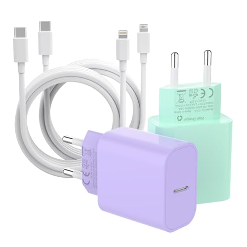 schnellladegerät 20W usb c znbtcy 4 pack mit 2m iphone ladekabel und netzstecker