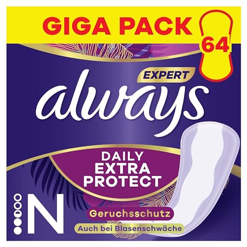 always daily extra protect slipeinlagen damen, normal 64 Binden, giga pack, 30% sparen
