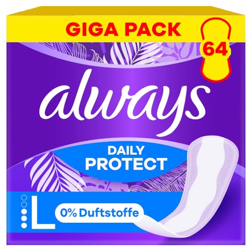 always daily protect slipeinlagen damen long, 64 binden, gigapack ohne duft