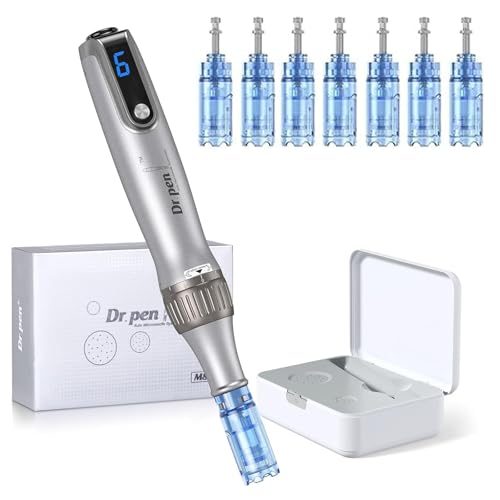 microneedling pen dr. pen ultima m8s kabellos mit 7 cartridges einstellbar 0-2,5 mm