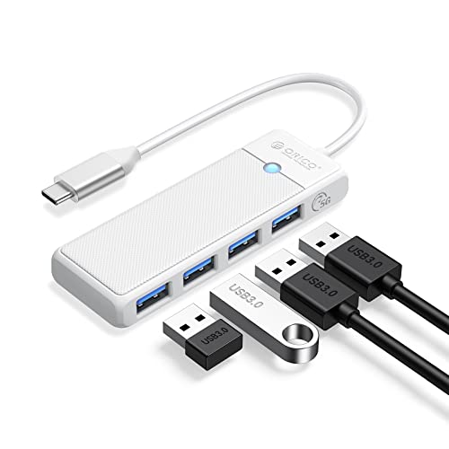 usb hub orico 4 ports usb 3.0 adapter für macbook und windows laptops 0.15m weiß