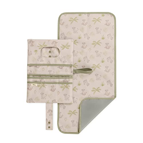hauck windeltasche change n walk mit wickelunterlage für unterwegs, disney simba beige
