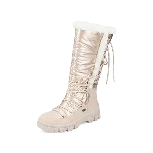 rieker damen stiefel z1083, gefüttert, bequem, schwarz