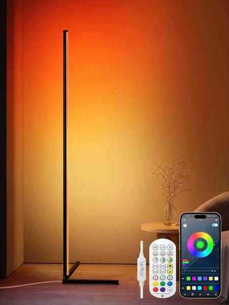 DeeprBling LED Stehlampe 165cm RGB Dimmbar, Fernbedienung, APP, 16 Farben