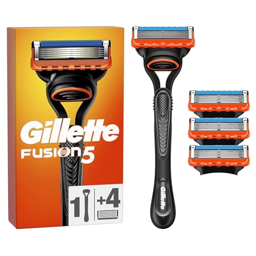 gillette fusion5 rasierer männer mit 4 ersatzklingen, 1 rasierer