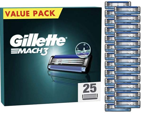 gillette mach3 rasierklingen 25 stück für 37,59 euro (statt 44 euro)