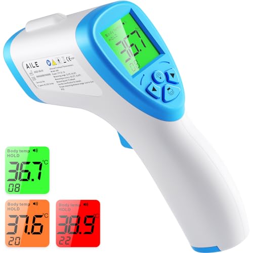 fieberthermometer kontaktlos für baby kinder und erwachsene, AILE, lcd-anzeige, C oder F