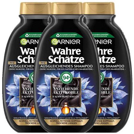 garnier wahre schätze 3er pack ausgleichendes shampoo ab 4,33 euro