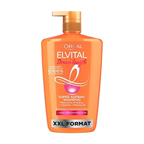 l'oral paris elvital shampoo gegen spliss, mit rizinus-öl und vitaminen, 1000 ml