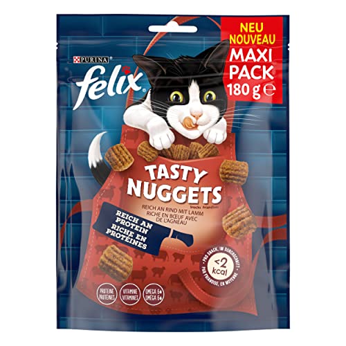 FELIX Katzensnacks Tasty Nuggets Rind mit Lamm, 6 x 180g