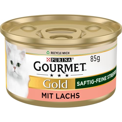 gourmet gold katzenfutter nass mit lachs, 85g, 12er pack, spar-abonnement