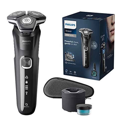 philips shaver series 5000  elektrischer nass- und trockenrasierer mit trimmer und reinigungsstation S5898/50