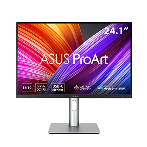 asus proart pa248crv 24.1 zoll monitor usb-c hub lautsprecher 96w