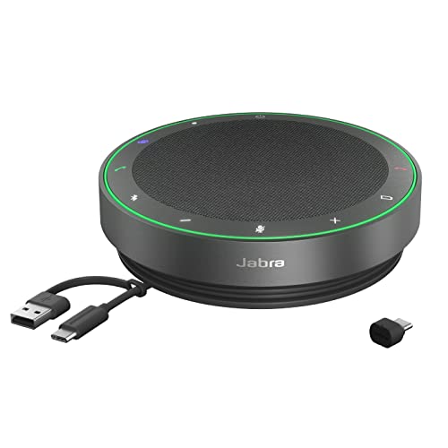 jabra speak2 75 schnurloses freisprechsystem mit bluetooth-adapter, 4 mikrofone, dark grey