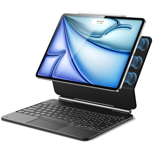 esr magnetische tastatur hülle für iPad Air 13", Pro 12.9, beleuchtet, schwarz