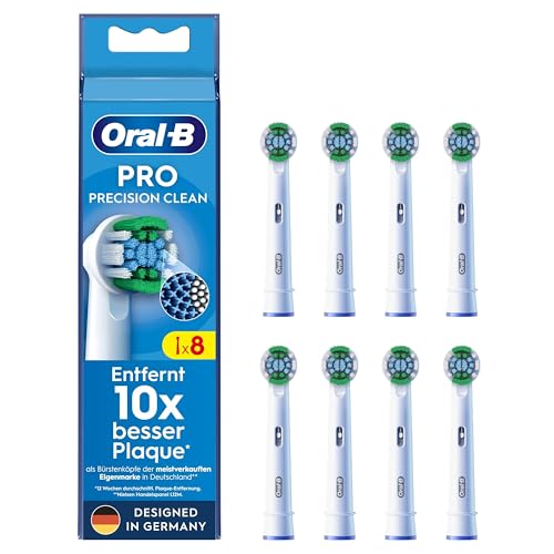 oral-b aufsteckbürsten pro precision clean, 8 stück, x-förmige borsten