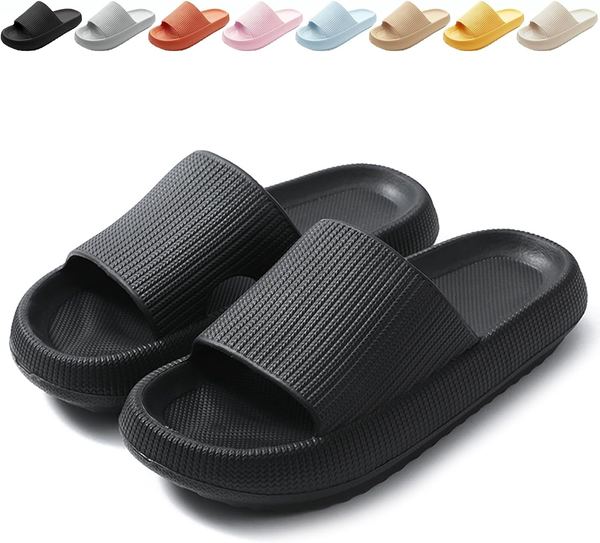 Calish Badeschuhe Herren Damen Cozislides rutschfest Hausschuhe Sommer Flip Flops
