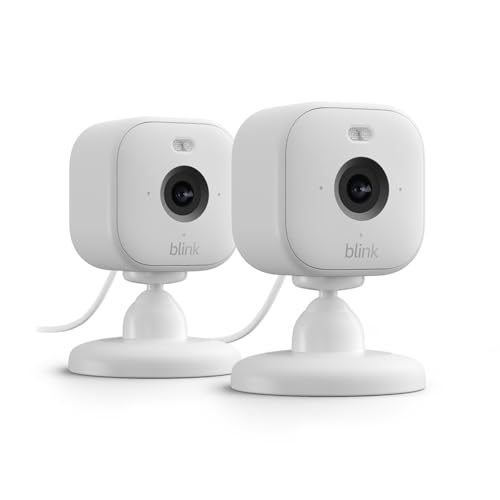 blink mini 2 Überwachungskamera mit hd nachtsicht, spotlight, gegensprechfunktion, 2er set