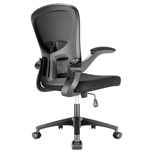 ergonomischer bürostuhl durrafy mit verstellbaren armlehnen, gaming-stuhl, mesh, 360 drehstuhl schwarz