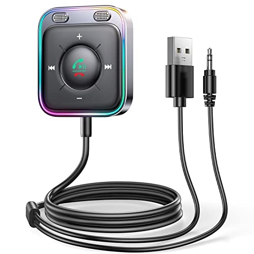 joyroom bluetooth aux adapter auto mit freisprecheinrichtung und usb 5.4 kfz empfänger