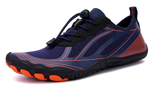 Teechodina Traillaufschuhe unisex Herren Damen Barfußschuhe Dunkelblau M 43