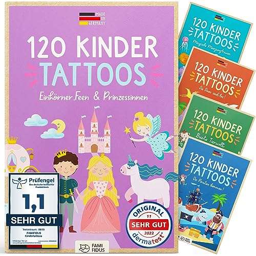 famifidus kinder tattoos hautfreundlich, dermatologisch sehr gut, made in germany