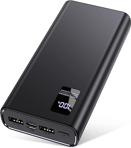 power bank 24000mAh mit usb c, externer akku für iphone 14 13 12 samsung xiaomi