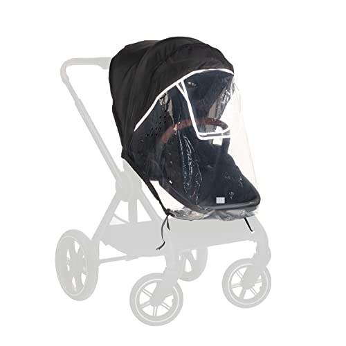 hauck kinderwagen regenschutz transparent 91 x 92 cm mit reflektierender umrandung
