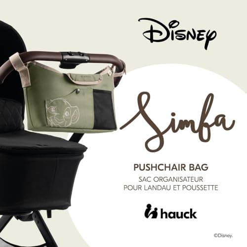 Produktbild: hauck pushchair bag disney simba olive, kinderwagen organizer mit getränkehalter, 35 x 10 x 22 cm