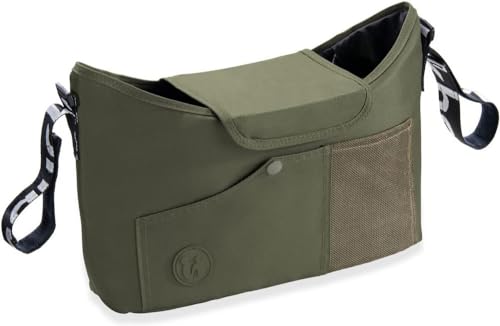 hauck kinderwagen organizer mit getränkehalter und reißverschlusstasche, oliv
