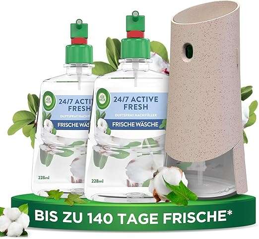 air wick active fresh  automatischer lufterfrischer nachfüller set 2 x 228 ml