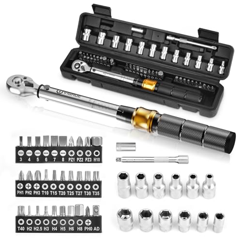 drehmomentschlüssel 5-25 nm für fahrrad, vigrule 1/4 zoll, 4% genauigkeit