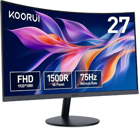 koorui 27 zoll curved monitor fhd 75hz für 89,99 euro statt 132 euro