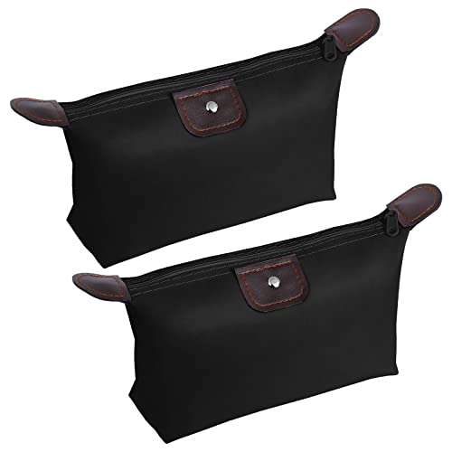 Produktbild: aucuu kosmetiktasche klein 2er set schminktasche kulturbeutel schwarz für reisen