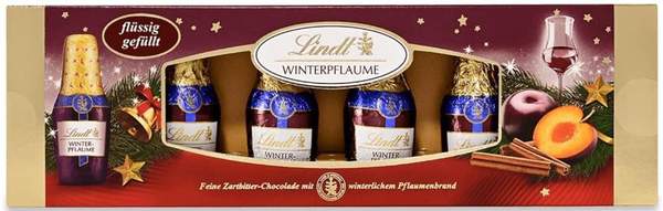 Lindt Winterpflaume Fläschchen mit Alkohol, 131g, 5,12