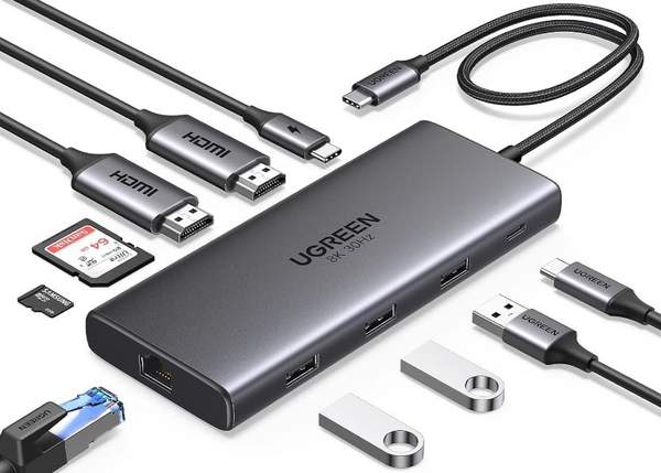 ugreen revodok pro 210 hub, usb-c auf hdmi, lan, usb-c und mehr für 36,09
