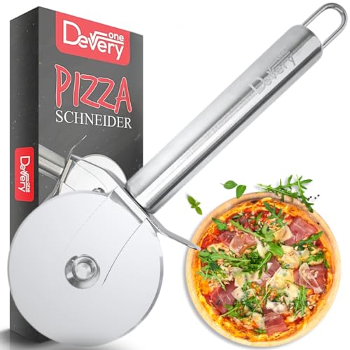 scharfer pizzaschneider, pizzaroller spülmaschinenfest, rostfrei und leicht zu reinigen