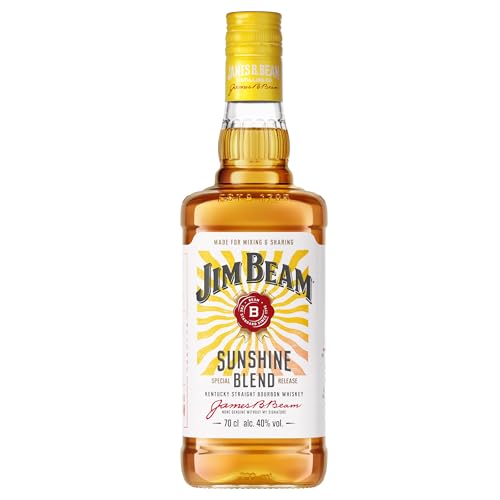 jim beam sunshine blend bourbon whiskey, 40% vol, 700 ml, milder geschmack, karamellnoten