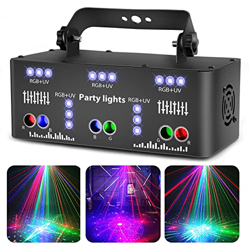 discolicht partylicht, led rgb dj projektor, musikgesteuert für disco ktv hochzeit feier