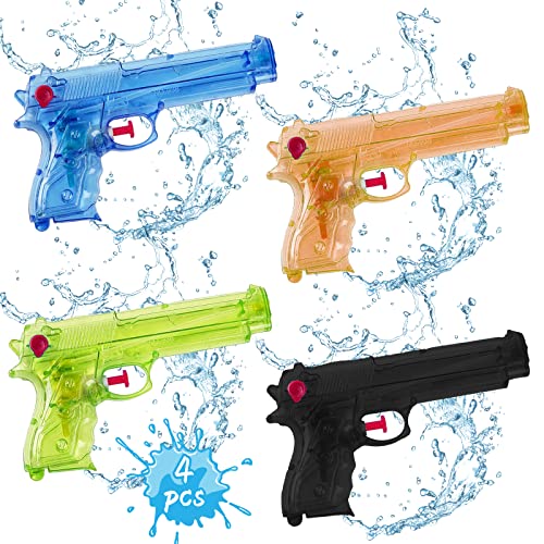 wasserpistolen set 4 stück mini wasserpistolen für kinder, outdoor aktivität, zufällige farbe
