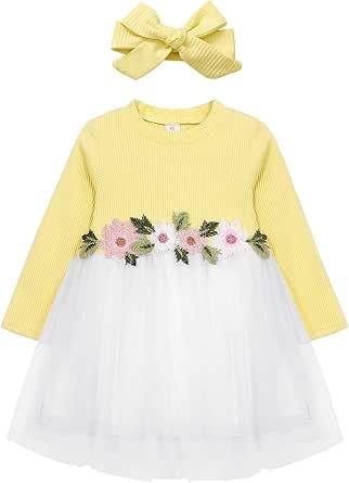 Entdecken Sie das bezaubernde AGQT Baby Mädchen Kleid! Mit filigraner Stickerei und luftigem Tüll ist es perfekt für Hochzeiten und Geburtstagsfeiern.