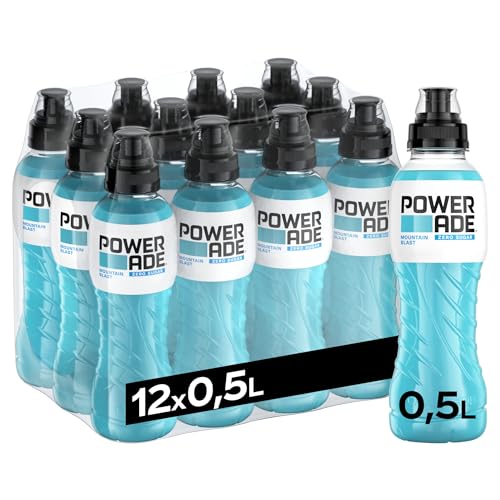 powerade sports mountain blast zero, zuckerfreies sportgetränk im 12er pack