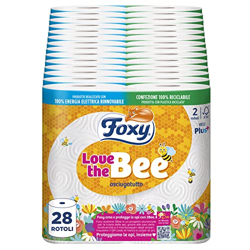 Foxy Love Haartrockner 28 Rollen 60 Züge 2-lagig recycelbare Verpackung FSC