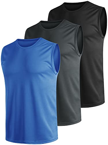 Produktbild: teesmen herren tank top ärmellos muscle shirt set 3er pack schwarz L
