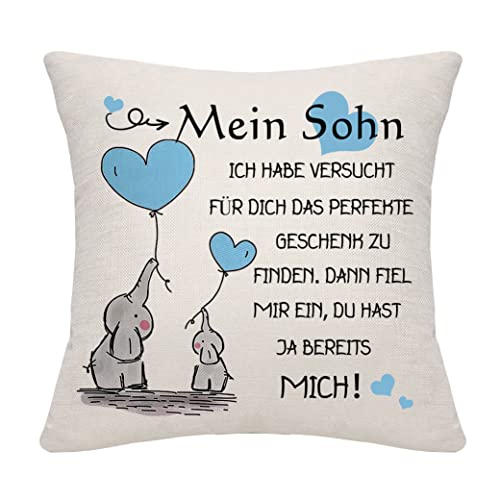 bommex geschenk für sohn, kissenbezug von mama papa, geburtstagsgeschenk sohn