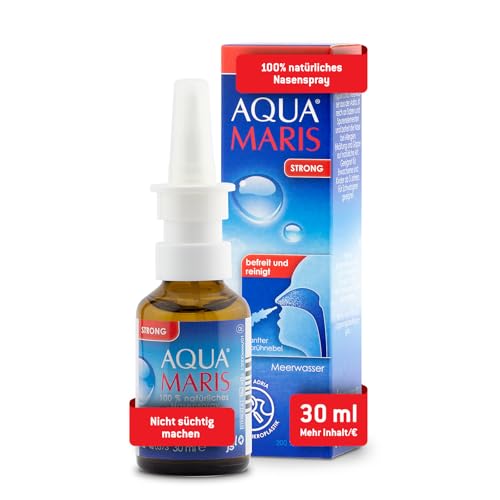 Aqua Maris Strong Nasenspray 30 ml, 100% natürlich, Meerwasser gegen verstopfte Nase