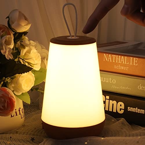 zwoos nachttischlampe rgb, dimmbar, fernbedienung, usb, nachtlicht für kinderzimmer, büro