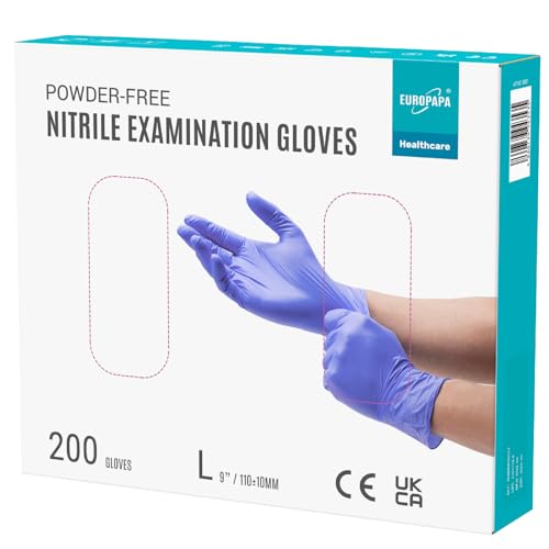 einweghandschuhe nitril puderfrei europapa 200x untersuchungshandschuhe latexfrei gr. s m l xl